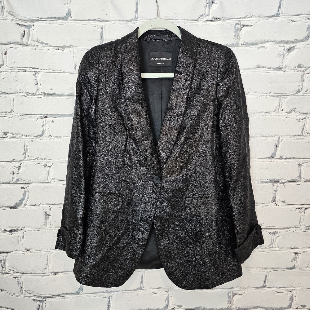 Emporio Armani Black Sparkle Blazer